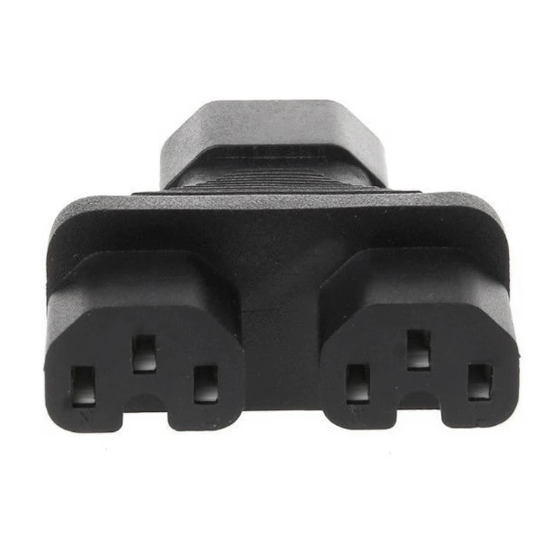 IEC 320 C14 3-контактный разъем для 2X C15 3-Pin гнездовой разъем преобразователь Y сплиттер адаптер
