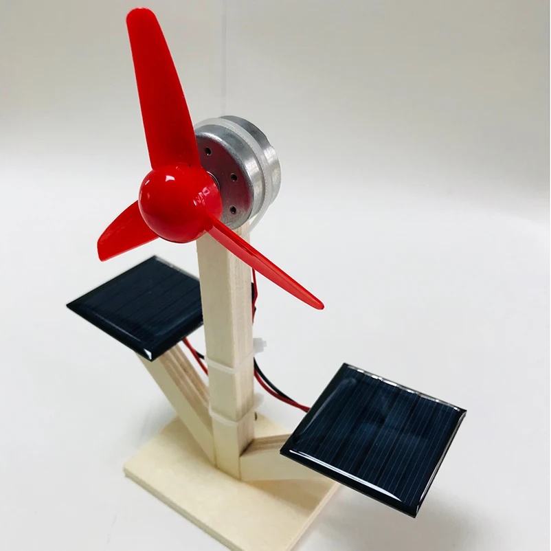 STEM Experiment Solar Windmill Model Hybrid Clean Energy STEAM Child Student Fun Diy Scientific Craft Materials Kit | Игрушки и хобби