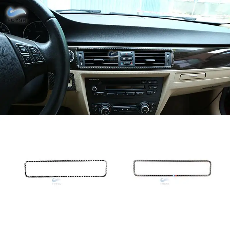 Embellecedor Interior Para BMW Serie 3 E90/E92 (2005-2012) – Adhesivo Decorativo Para Salidas De Aire Y Consola | Negro Y Blanco