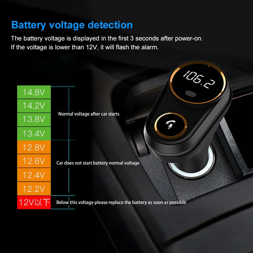 Автомобильный Bluetooth fm-передатчик, беспроводная гарнитура, аудио приемник, авто MP3 плеер 4.8A, двойное USB быстрое зарядное устройство, автомобильные аксессуары
