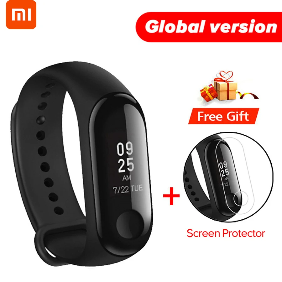 Global N Film Xiao mi Band 3 mi band 3 фитнес-трекер пульсометр 0,78 ''OLED дисплей Bluetooth 4,2 для Android IOS - Цвет: Global N Film
