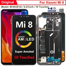 

New Original Amoled Display For Xiaomi Mi 8 LCD 10 Touches Screen Replacement For MI8 Mi 8 Global M1803E1A Tested No Dead Pixel