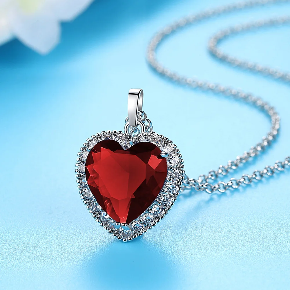 Сердце океана, женские ожерелья-цепочки, подвески для девушек, модные украшения из нержавеющей стали, свадебные ювелирные изделия