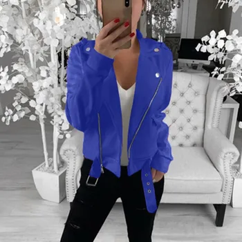 

Winter Women's jacket windbreakers Женская куртка jaqueta de couro Long Sleeve Open Front Short Cardigan Suit Jacket Coat #3