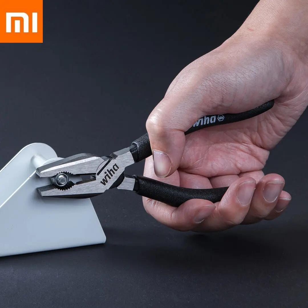 xiaomi mijia wiha проволочные резаки черный 6 дюймов высокоуглеродистая стальная проволока резаки запатентованная режущая структура плоскогубцы xiomi smart