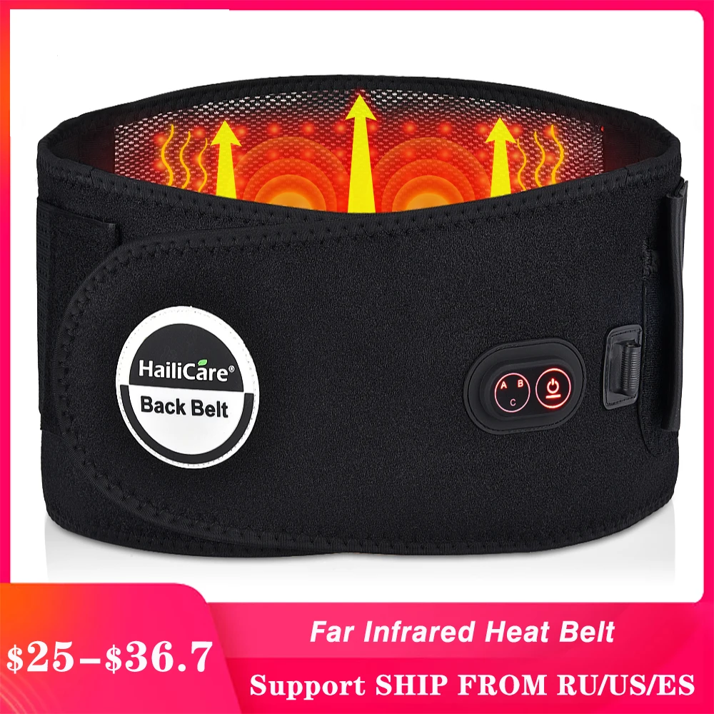 Far Infrared Heat Therapy Belt Waist Brace Back Herniated Disc