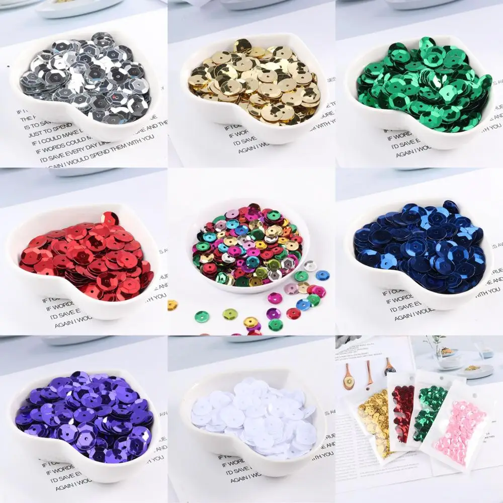 

360pcs/Lot 8mm Cup Round Loose Sequins Paillettes Sewing Craft Silver-based Sequin For Crafts 20 Colors Available Free Shipping
