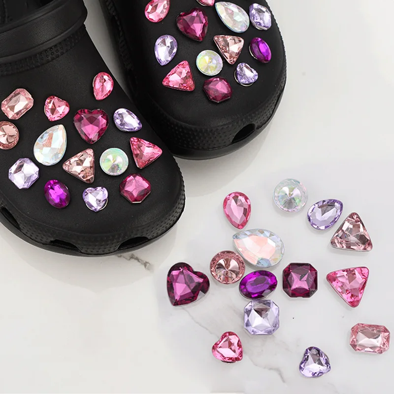 Girl Shoes Charms DIY Accessories Bling Rhinestone Decor Set Gift
