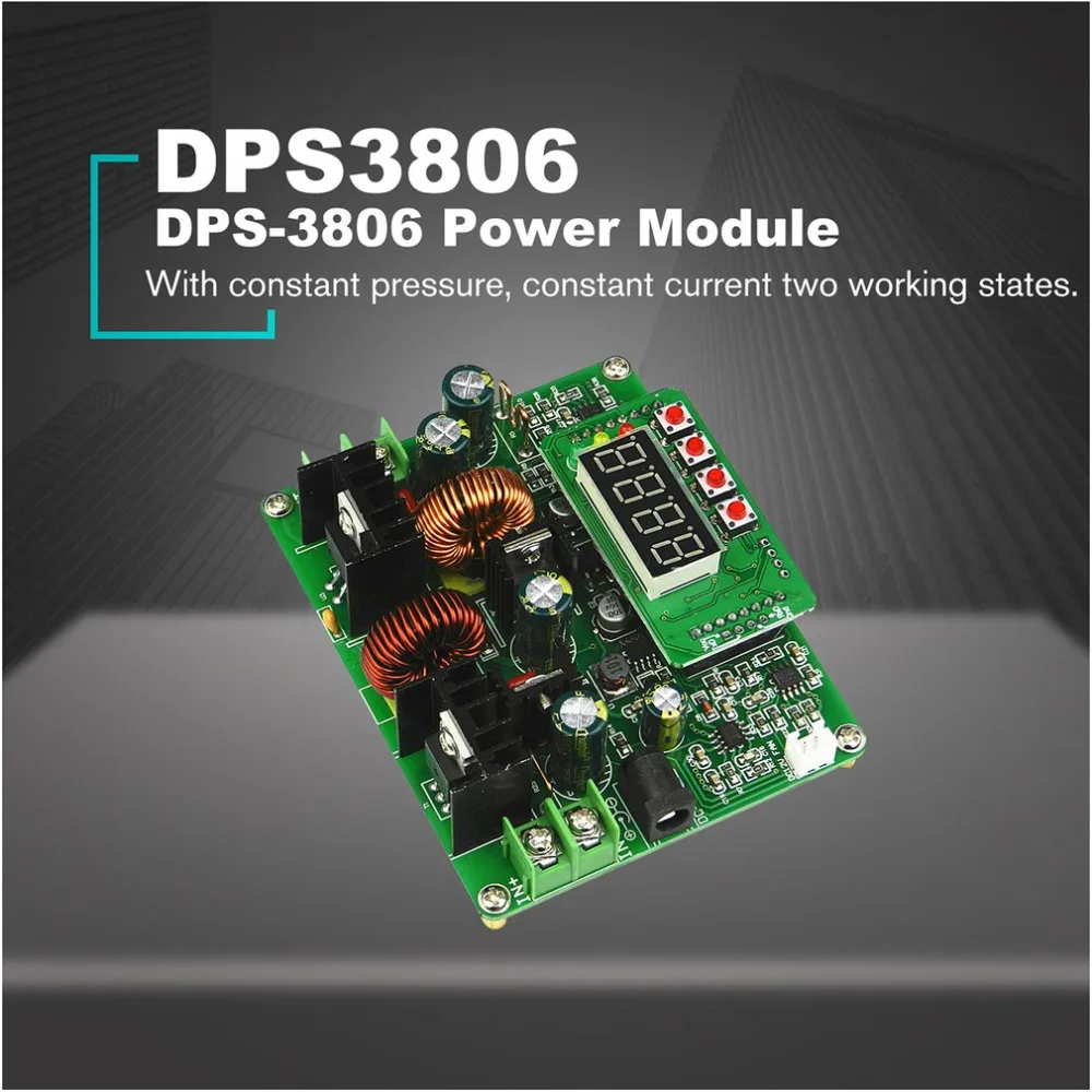 DPS-3806 Digital цифровой контроль Бак-модуль силовой мощности постоянного напряжения постоянного тока светодиодный драйвер 0-38 в 0-6A зарядное устройство