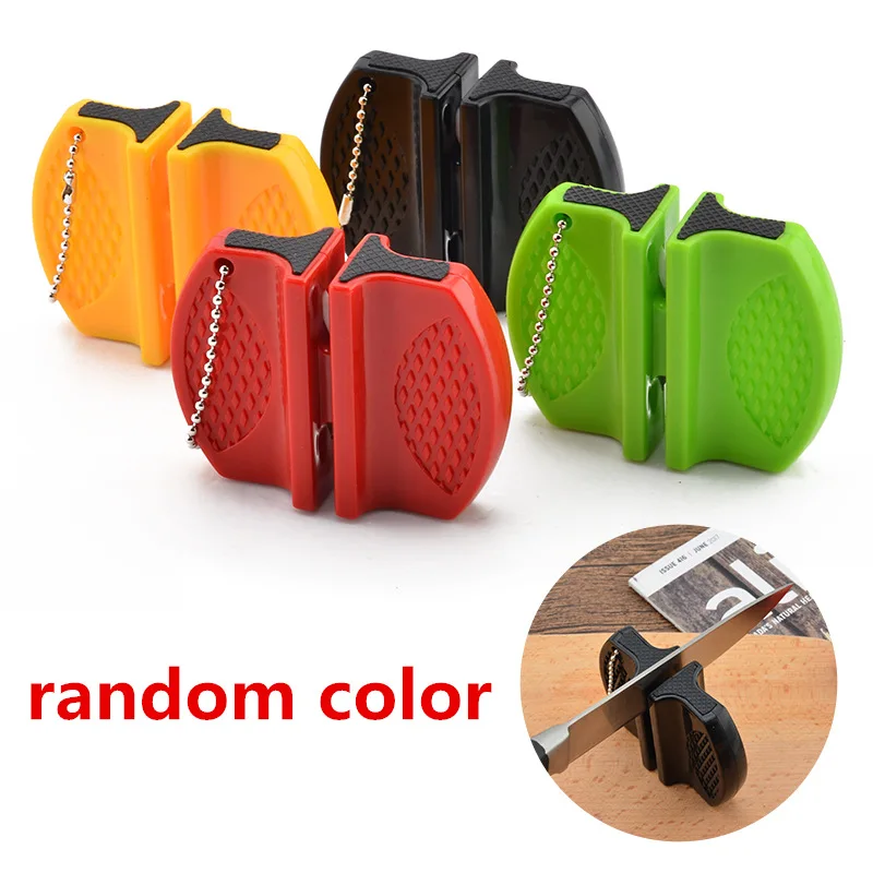 Mini Knife Sharpener Точилка для ножей 3 этапа профессиональная быстрая кухонная заточка камень, алмаз керамические ножницы точилка для ножей Точило - Цвет: Mini Knife Sharpener
