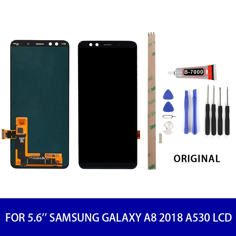 Оригинальный супер Amoled для 5 6 ''samsung Galaxy A8 2018 A530 ЖК-дисплей сенсорный экран