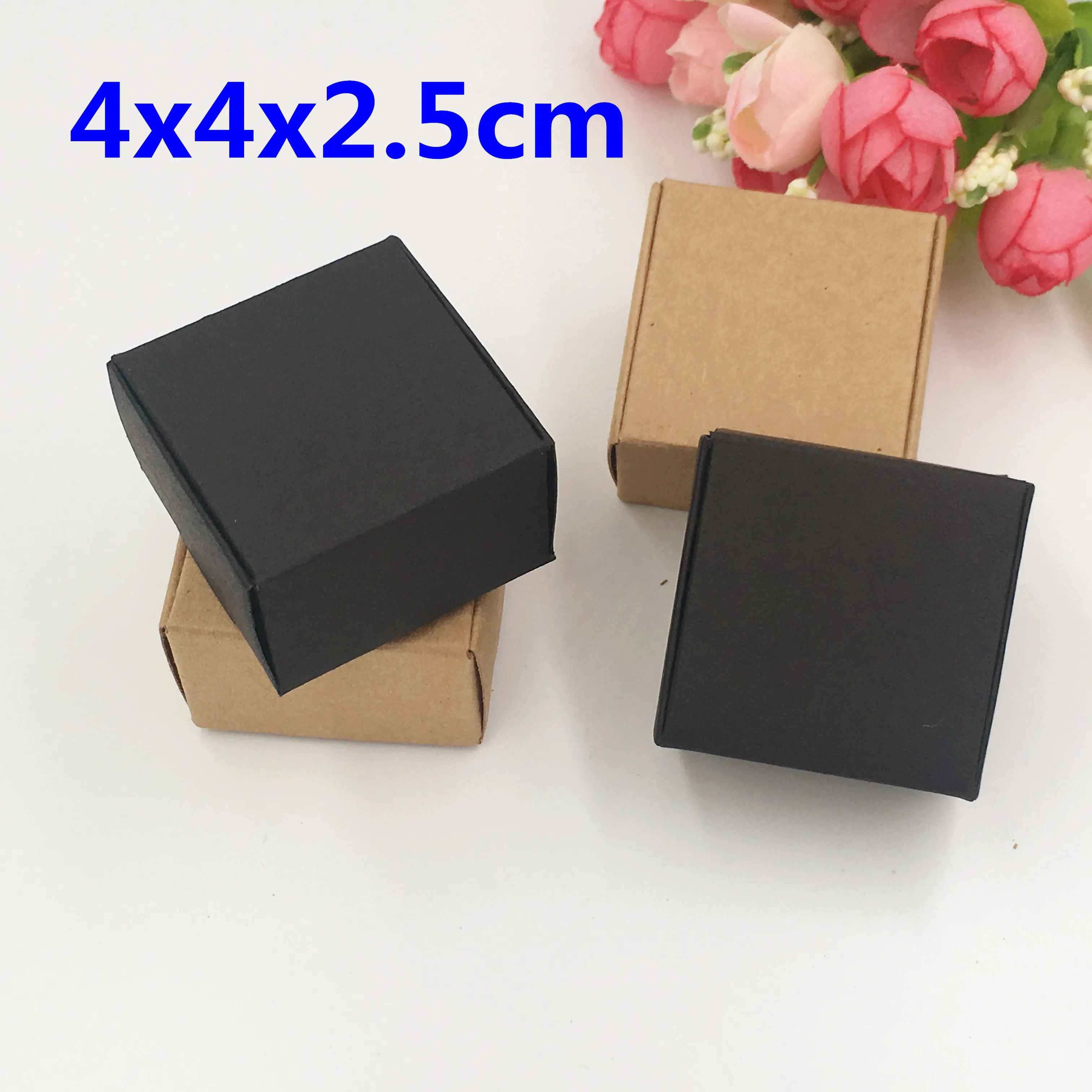 

10pcs/lot Small Square gift Packaging Paper Box Pure Handmade Soap Storage Box Earring Ring accessories Wrapping Supplies