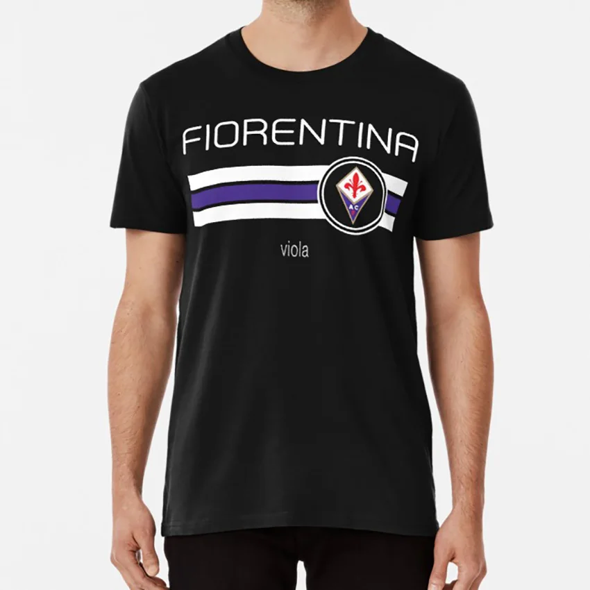 Черный Серия A-Fiorentina(домашняя фиолетовая) Футболка футбольная серия fiorentina viola Италия футбол уникальный классный - Цвет: Черный