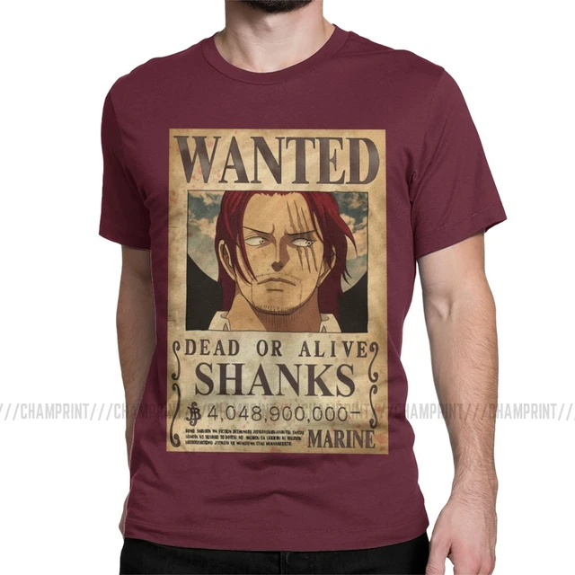 Shanks Red Hair One Piece T Shirt Men S 100 Cotton T Shirt Luffy Zoro Japan Anime Pirates Tee Shirt Short Sleeve Tops Printed T Shirts Aliexpress