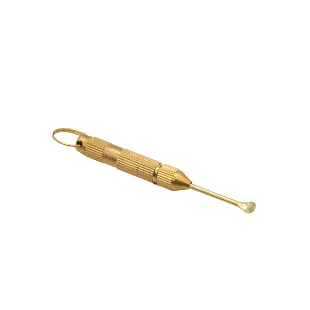 Золотая металлическая ложка используется для Sniffer Snorter HOOVER HOOTEER Snuff Snorter.