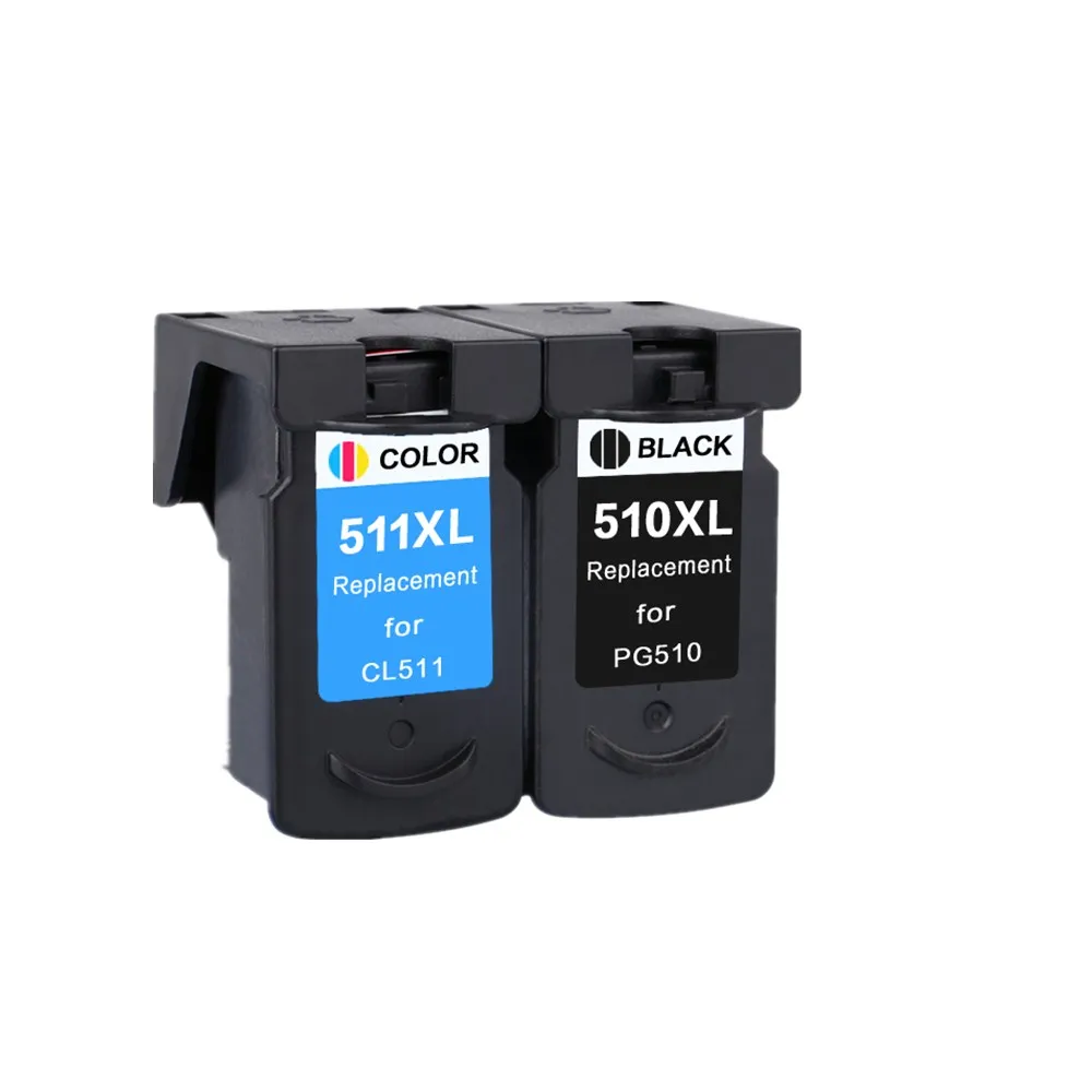 2 x Черный/Цвет совместимый картридж с чернилами PG510 CL511 для canon pg-510 cl-511 для canon PIXMA MP230 240 250 260 270 280 282 480 490 4