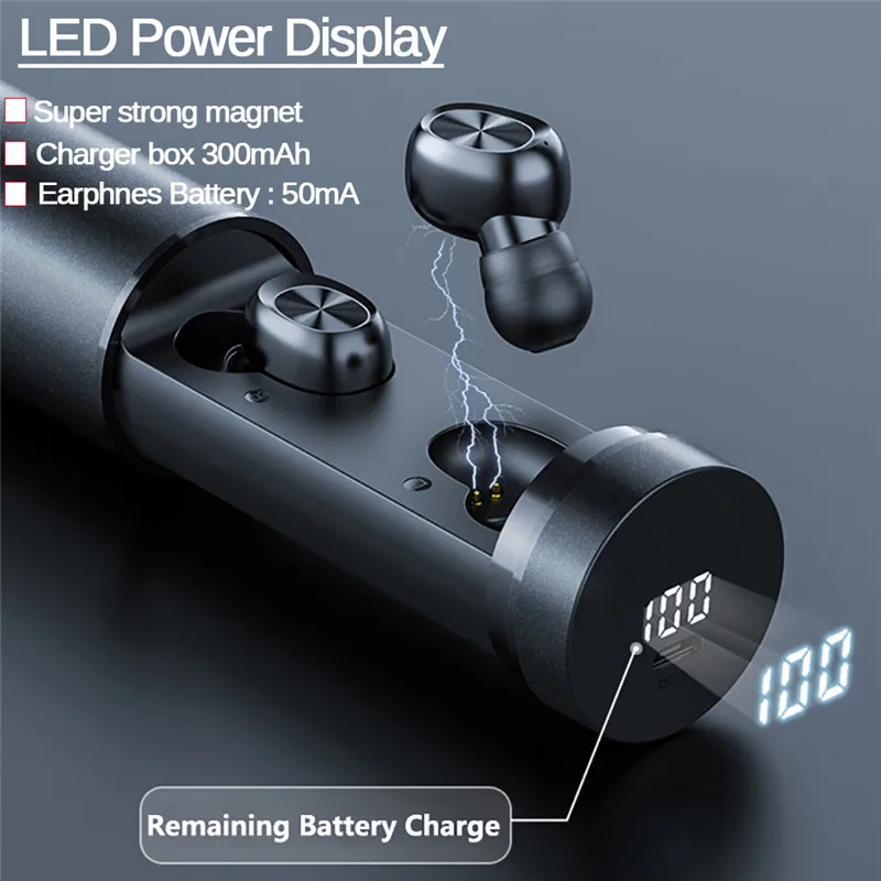 Ottwn TWS Drahtlose Bluetooth 5,0 In Ohr Earbuds Mit Mic Lade Box Sport Gaming Headsets HiFi Stereo Wasserdichte Kopfhörer