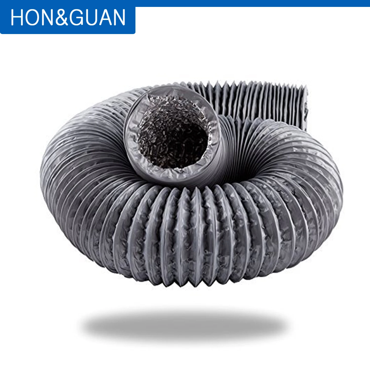 Hon&guan 10m Flexible Ducting Hose Pvc Aluminium Round Ducting Pipe For Air Extractor Fan