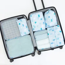 6 шт. в наборе, Оксфорд, сумка-Органайзер для багажа, водонепроницаемый чемодан, сумка для хранения, органайзер для путешествий, сумки для багажа, аксессуары для путешествий