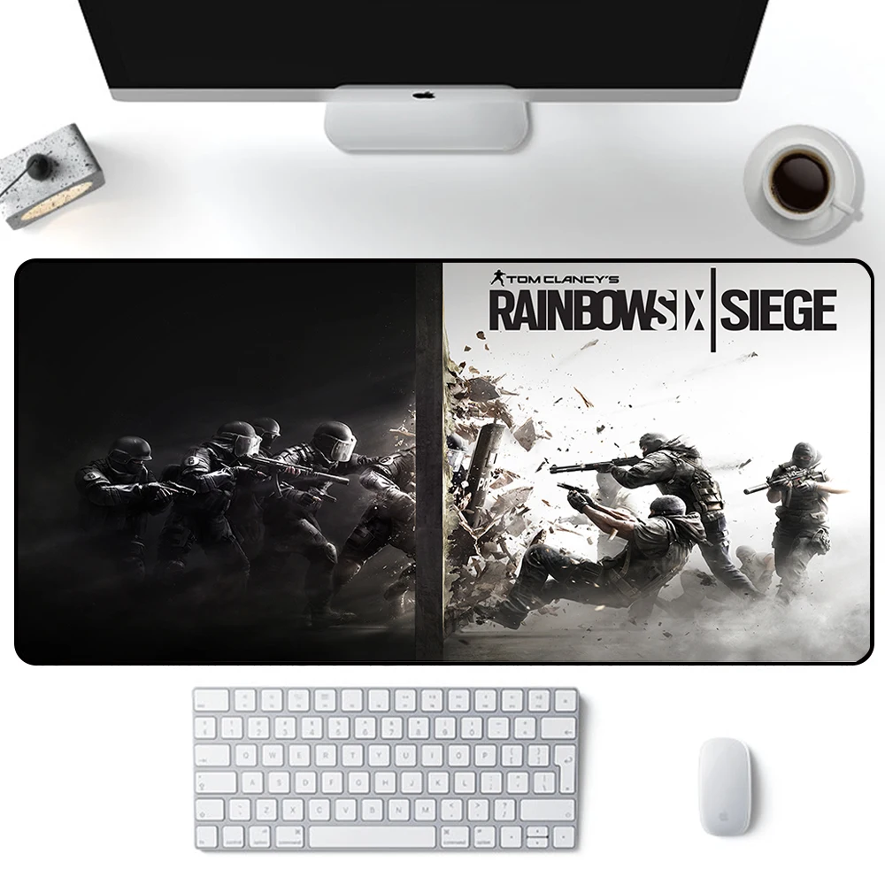 Tappetino Per Mouse Rainbow Six Siege Tappetino Per Mouse Da Gioco Di Grandi Dimensioni Pc Gamer Xxl Computer Office Tappetino Per Mouse Tappetino Per