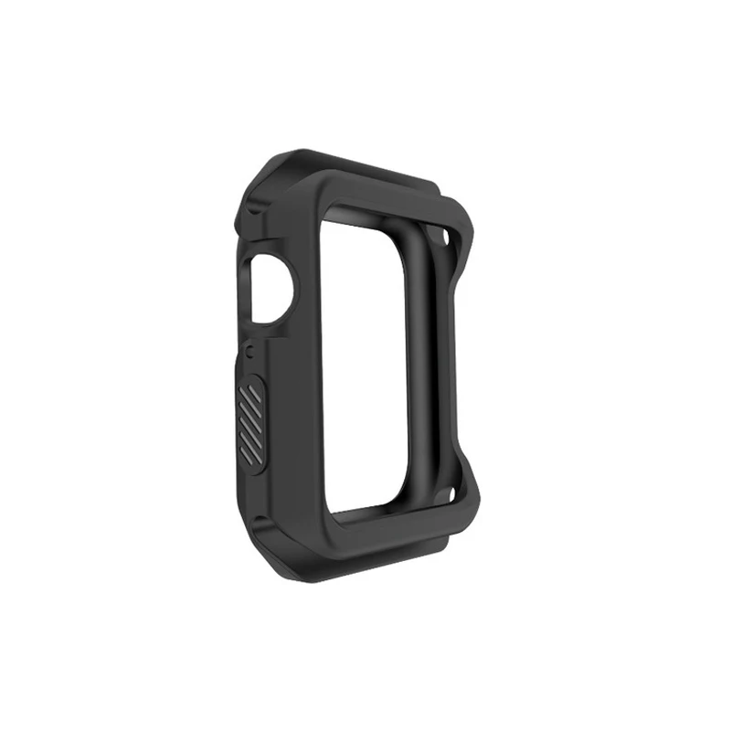 ALPQ 2 шт./лот силиконовый простой чехол для Apple Watch 40 мм 44 мм для часов серии 4 3 2 1 38 мм 42 мм ударопрочный чехол - Цвет: Black and Black Case