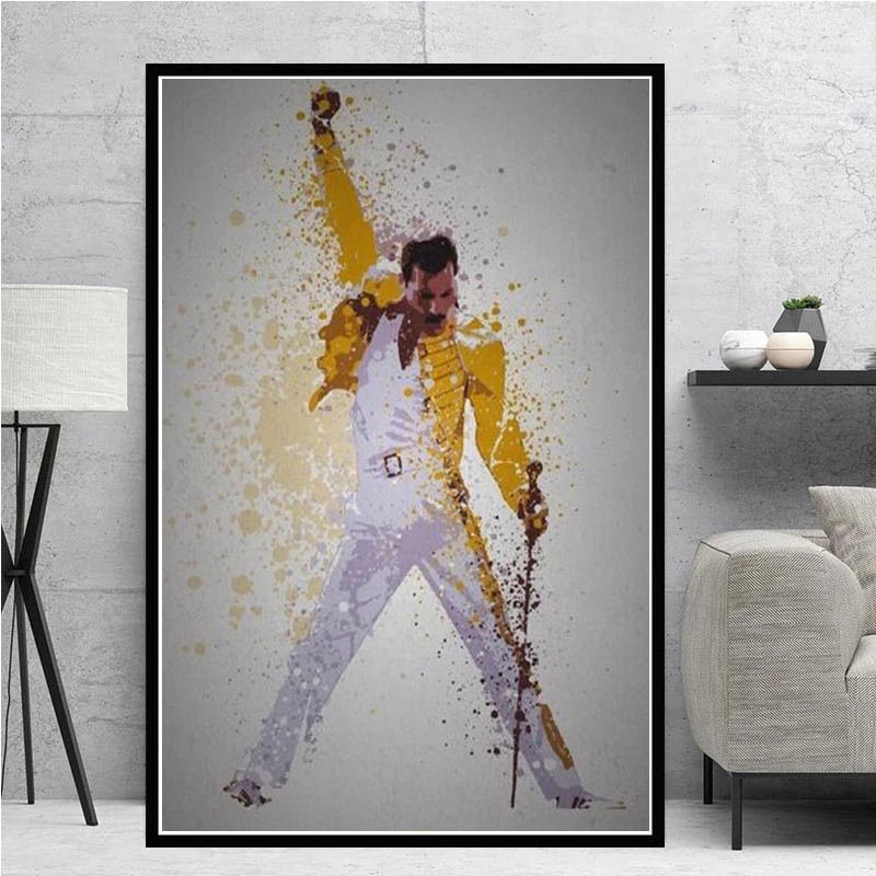 

Queen Freddie Mercury Bohemian Rhapsody Posters Wall Art Pictures Decorative Printed Canvas Paintings For Living Room Home Decor
