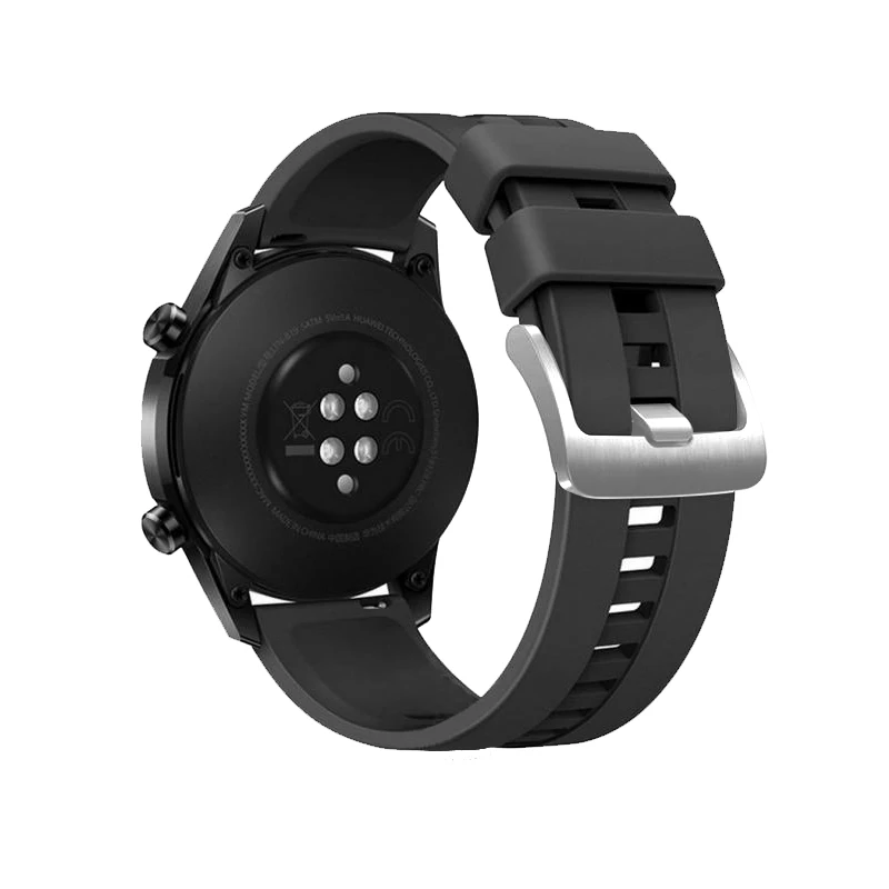 black Для huawei watch gt 2 Силиконовый ремешок для часов спортивный сменный ремешок для часов huawei gt2 42 мм 46 мм браслет - Цвет: black