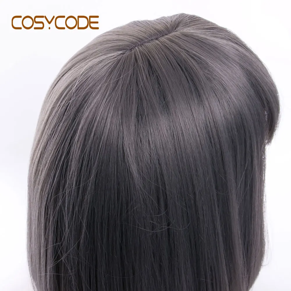 COSYCODE коричневый парик с челкой для Для женщин короткие прямые синтетические волосы без шнуровки из искусственных волос Косплэй парик костюм вечерние 13 дюймов 34 см