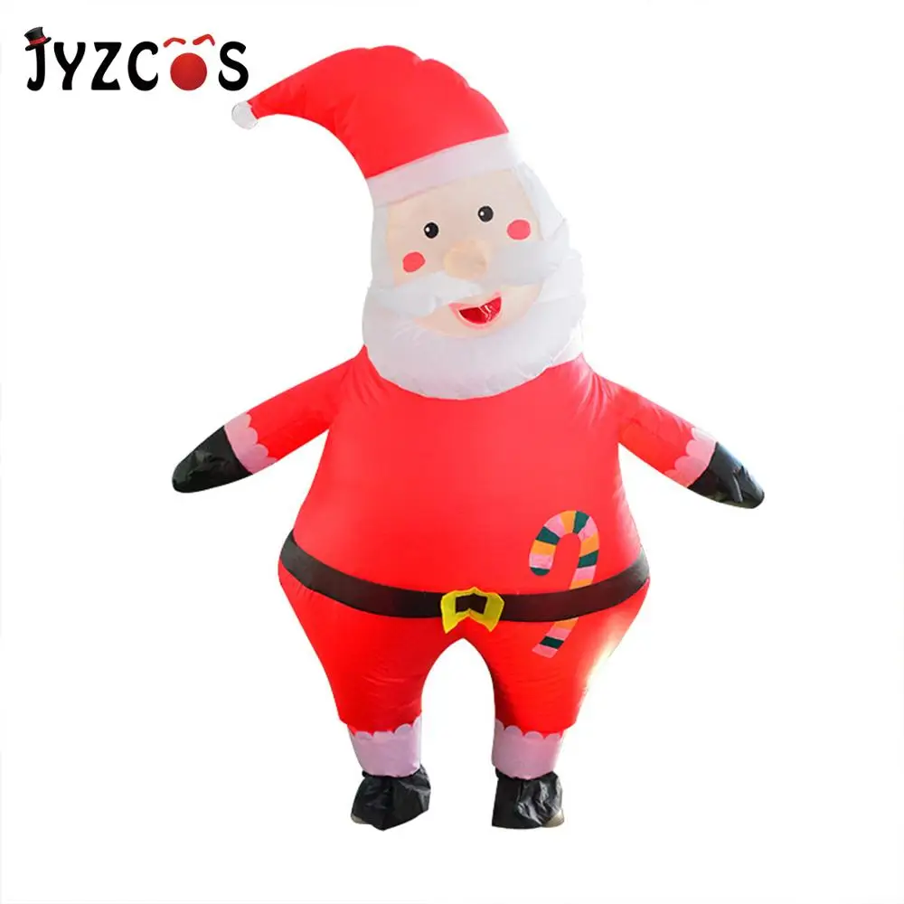 JYZCOS, надувной костюм Санта-Клауса для взрослых, на Рождество, Хэллоуин, для женщин, мужчин, на день рождения, косплей, вечерние наряды
