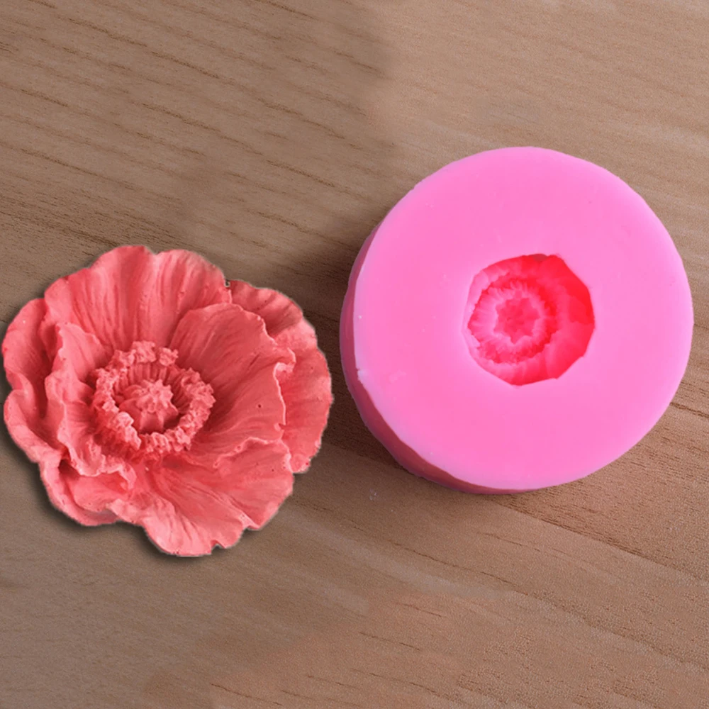 

Cake Mold 3D Flowers Clay Soap Silicone Molds Gumpaste Fondant Candy Moulds Chocolate Jelly Decorating Baking Tools DIY