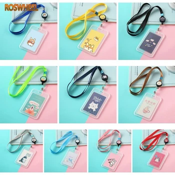 

Cartoon Plastic Bus ID Card Holder Case Badge Retractable Reel Neck Strap Lanyard JUL29