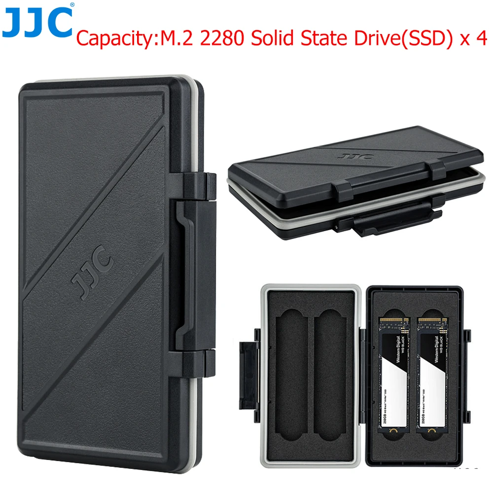 JJC 4 слота M.2 2280 SSD чехол для карты защитный бокс держатель хранения ПК настольный