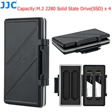 JJC 4 Slots M.2 2280 SSD Card Case Protector Box Storage Holder Keeper for PC Desktop Laptop M.2 2280 Internal Solid State Drive