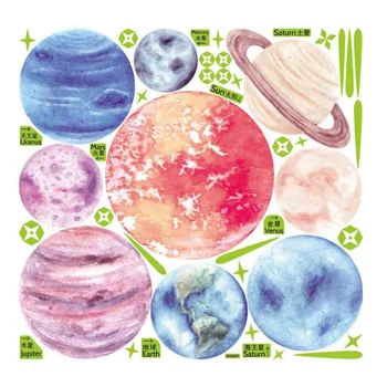 

Luminous Wall Sticker Household Room Wall Planets Star Pvc Sticker Mural Decor Decal Removable Home Decor Stickers