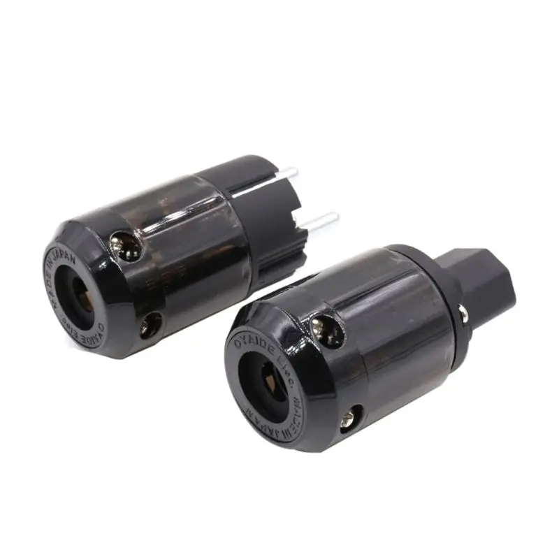1 пара P-004 и C-004 Rhdoium покрытием ЕС Версия IEC AC разъем питания для аудио соединительный шнур питания кабель вилки AXYF