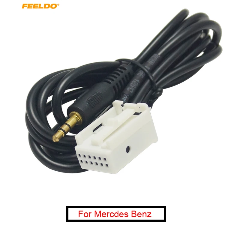 FEELDO 1 шт. автомобильный 3 5 мм штекер AUX кабель адаптера для Mercury Benz Comand APS NTG GL W169 221