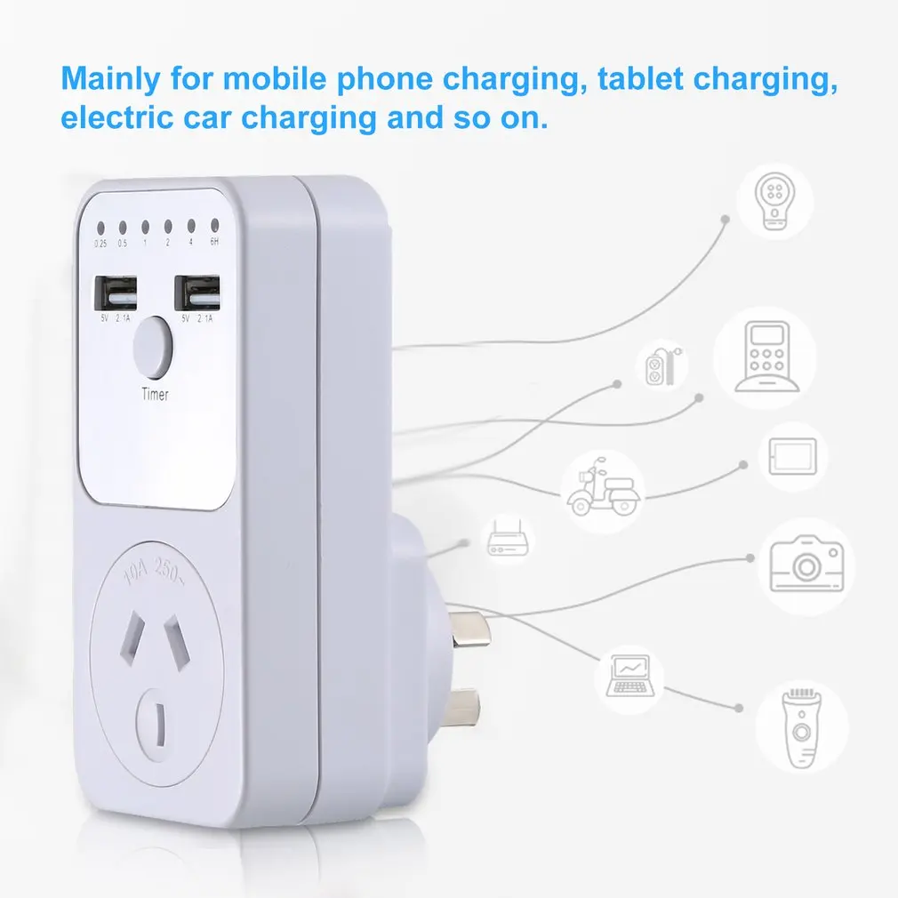 AU Plug таймер обратного отсчета переключатель умная контрольная вилка-в розетке автоматическое отключение розетки автоматическое выключение электронного устройства