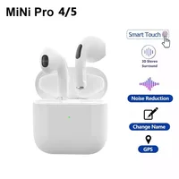 Nowy Mini Pro 4 TWS słuchawki Bluetooth system Hi-Fi słuchawki bezprzewodowe w ucho słuchawki Stereo zestaw głośnomówiący dla inteligentnego telefonu