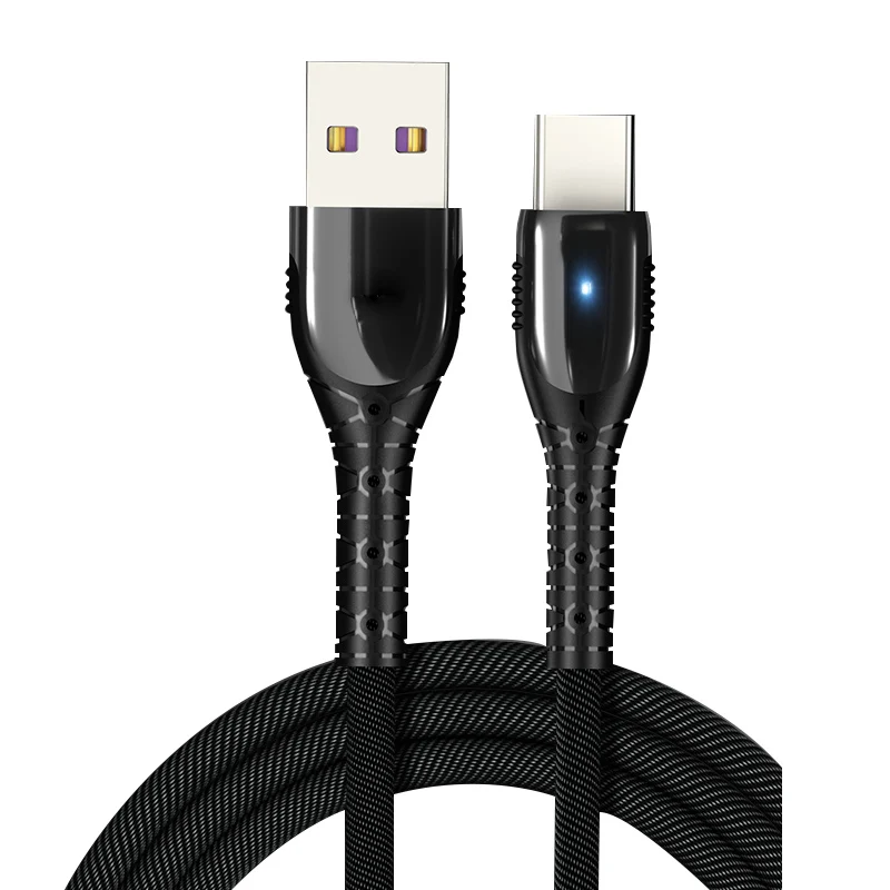 5А usb type C кабель для huawei P20 P30 Pro samsung S9 Redmi Note 7 Мобильный телефон USBC 3,1 кабель для быстрой зарядки type-C - Цвет: Черный