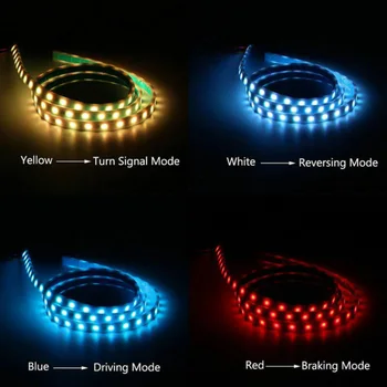 

Brake LED Strip lamp Signal Flow LED 1PC 150CM 4 Color Car Trunk SUV RV