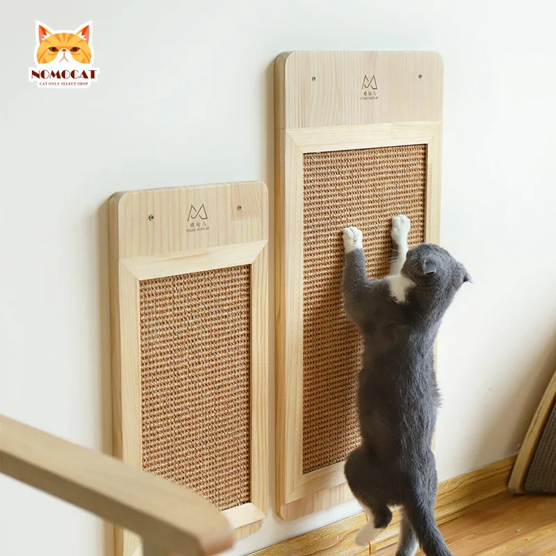

Sisal Cat Scratch Board Solid Wood Scratching Board Ultra Large Vertical Type Wear-Resistant Protection Sofa Hemp Rope a Lint Ca