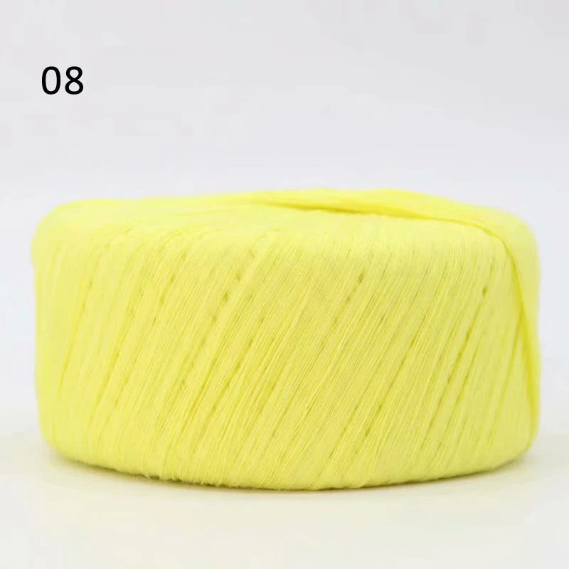 08Light yellow Хлопковая нить ручной работы крючком Diy кукольный свитер шарф линия в толстой шерсти для малышей VS029 - Цвет: 08Light yellow