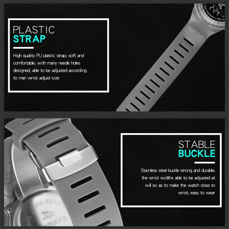 2021 New Men's Digital Watch Men Sports Watches Dual Time Pedometer Alarm Clock 50M Waterproof Military Watch Relogios Masculino