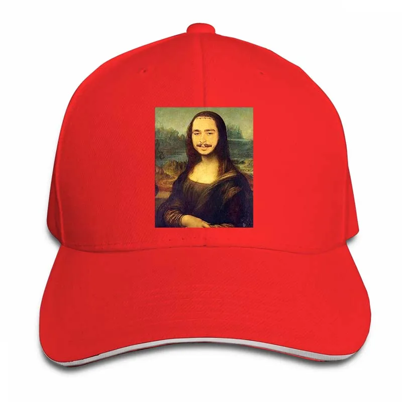 Короткие бейсбольные кепки Post Malone x Monalisa для мужчин и женщин, модные регулируемые кепки - Цвет: 2-Red