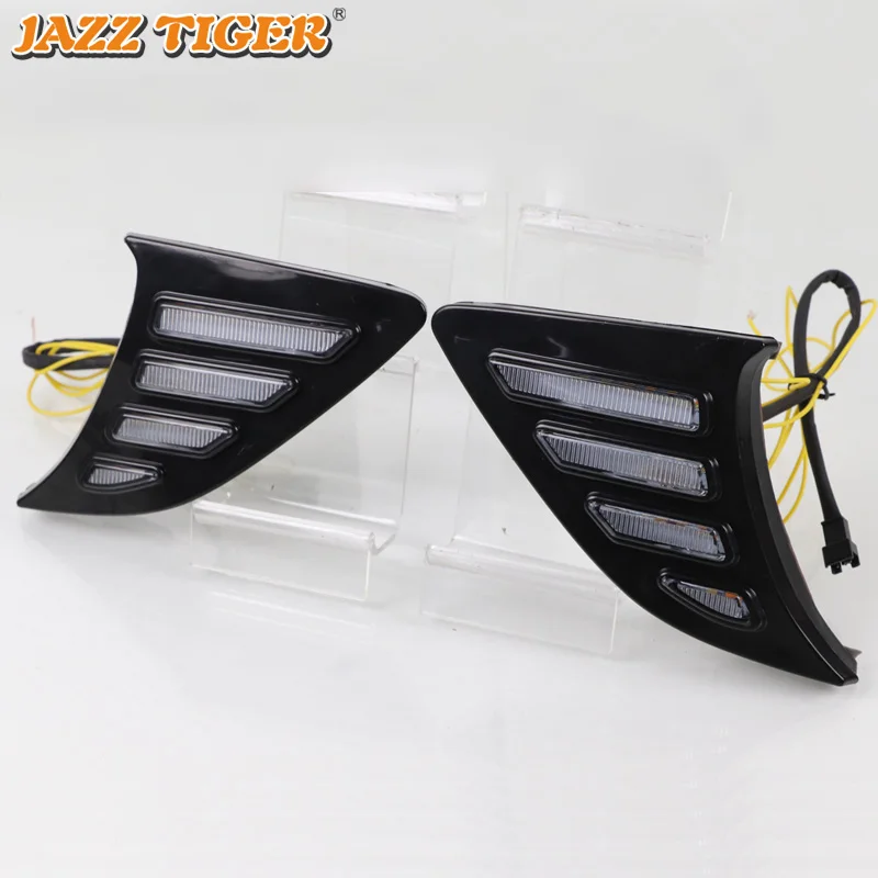 JAZZ TIGER 2 шт. функция поворота желтого сигнала автомобиля DRL лампа 12 В Светодиодный дневной ходовой свет дневного света для Suzuki ciaz
