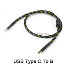 USB-кабель Hifi, USB Type-C в B кабель для передачи данных и аудио для мобильного телефона USB DAC, планшета, ручной работы