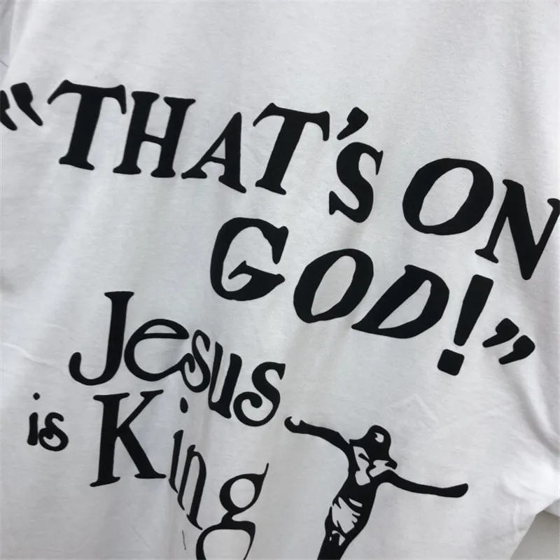 Красные буквы 3D цифровая печать Kanye West Jesus Is King футболки летний стиль хип-хоп белая футболка Jesus Is King футболки
