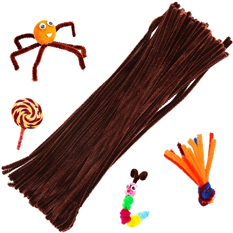 MIUSIE Pipe Cleaners Chenille Stem for Pipe Cleaners DIY Arts Crafts  Decorations Kids Plush Educational Toy Easy to Bend 100 PCS - AliExpress