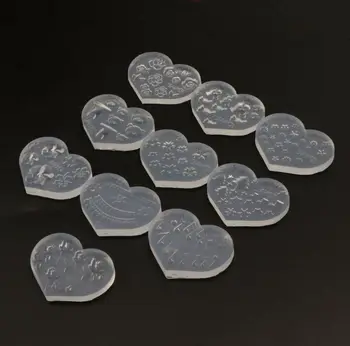 

10Pcs Mini Size Nail Art Silicone Mold Leaves Flower Animals Template Acrylic Gel Tools Resin Mold Jewelry Making Tools
