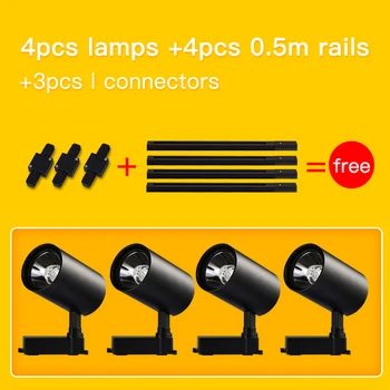 

Spotlight Led Track Lights 12/20/30/40W Led Surface Mounted Ceiling Downlight for Clothing Store Track Lighting Fixture for Shop